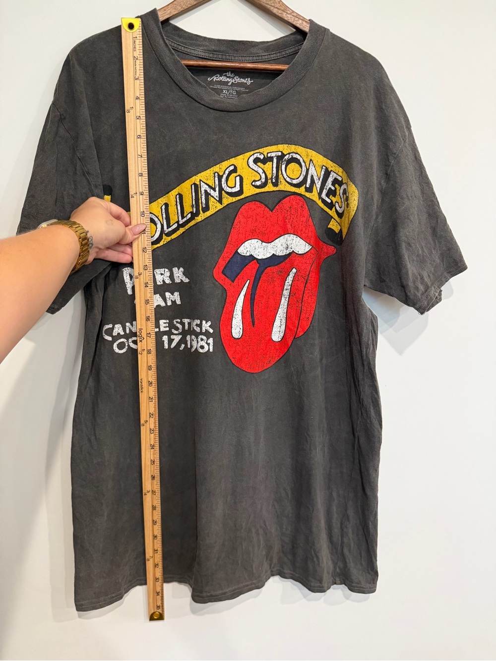 Rolling Stones Candlestick Park 1981 Graphic Tee XL Charcoal Bravado Band Shirt - Picture 4 of 5